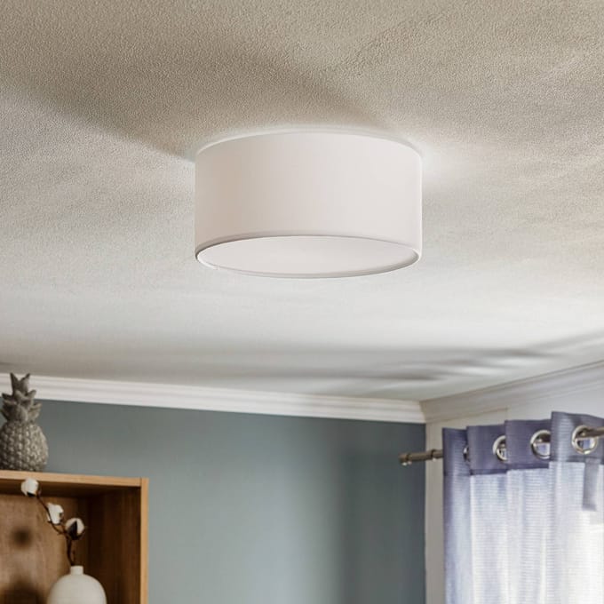 TK Lighting Plafondlamp Rondo, wit, Ø 30 cm