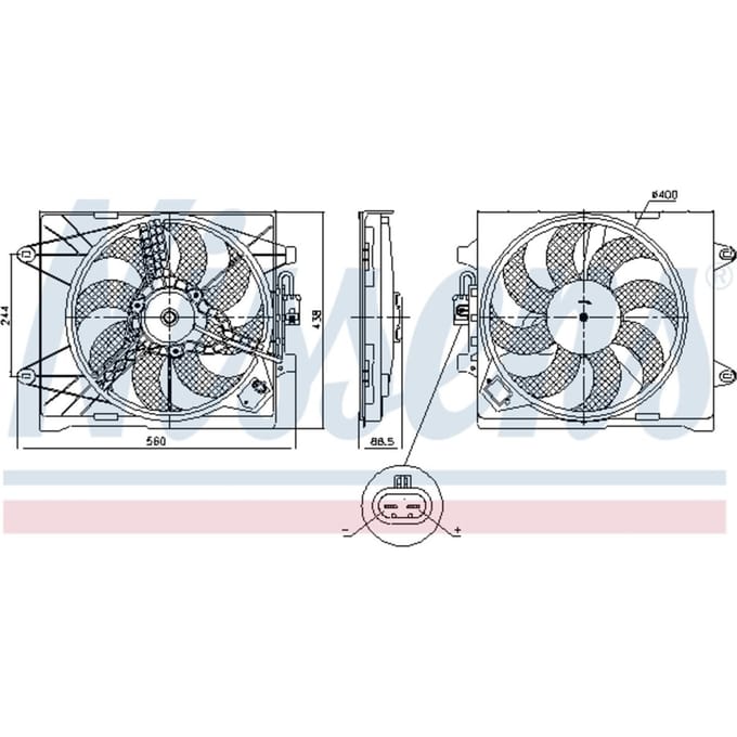 Koelventilatorwiel, motorkoeling NISSENS 85922