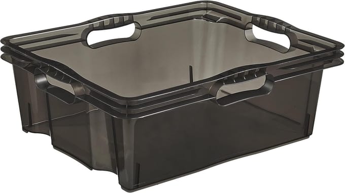Opbergdoos 'franz', 16 liter, kristal-grijs