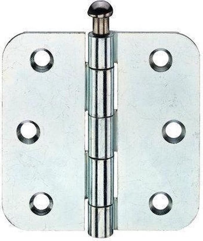 scharnier 75x75 gegalvaniseerd rond