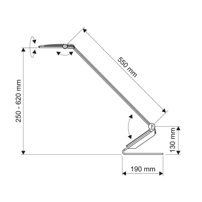 MAULsolaris Bureaulamp - LED - Aluminium - Antraciet - Stijlvol Design - Tafellamp