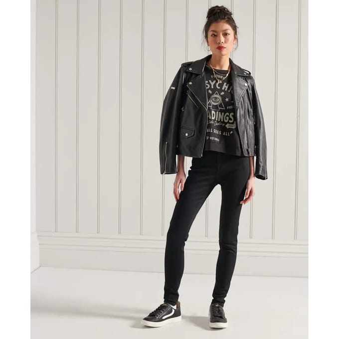 Dames skinny jeans met hoge taille Superdry