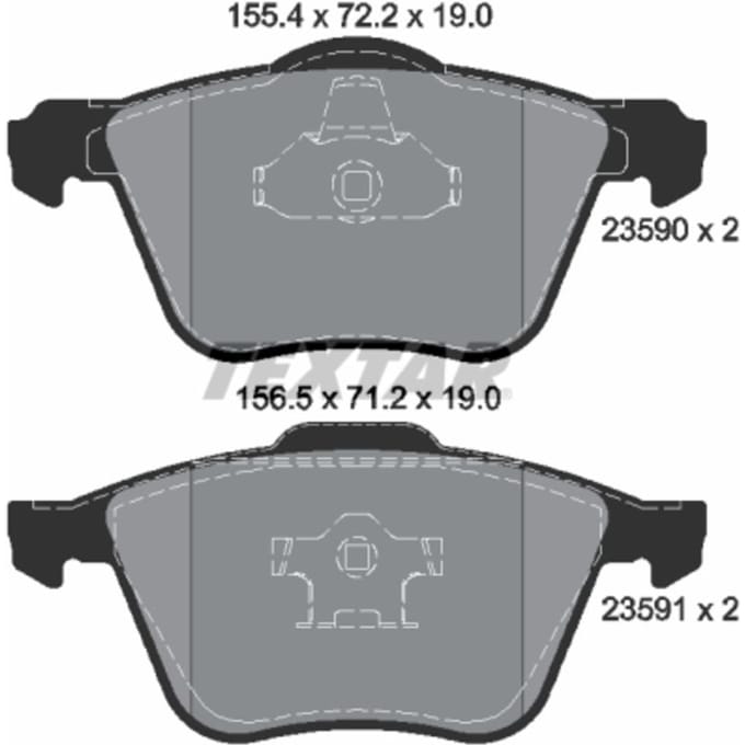 Remblokset TEXTAR 2359001, voor