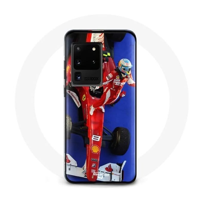 Case voor Samsung Galaxy S20 Ultra Formule 1 Fernando Alonso F1 Racing Driver Rood