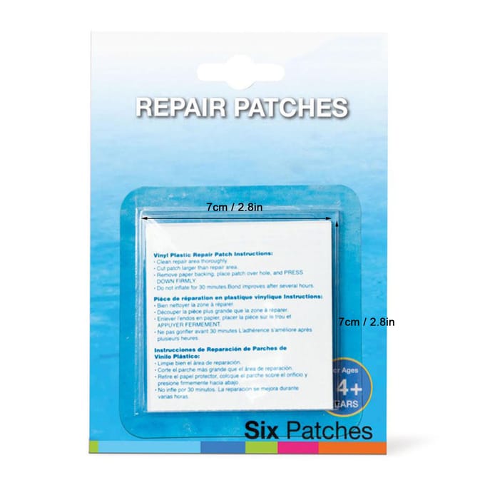 6 Stuks Opblaasbare Reparatiepatch Waterdicht Flexibel Zelfklevend Zwembadpatch voor Opblaasbare Bedden blue
