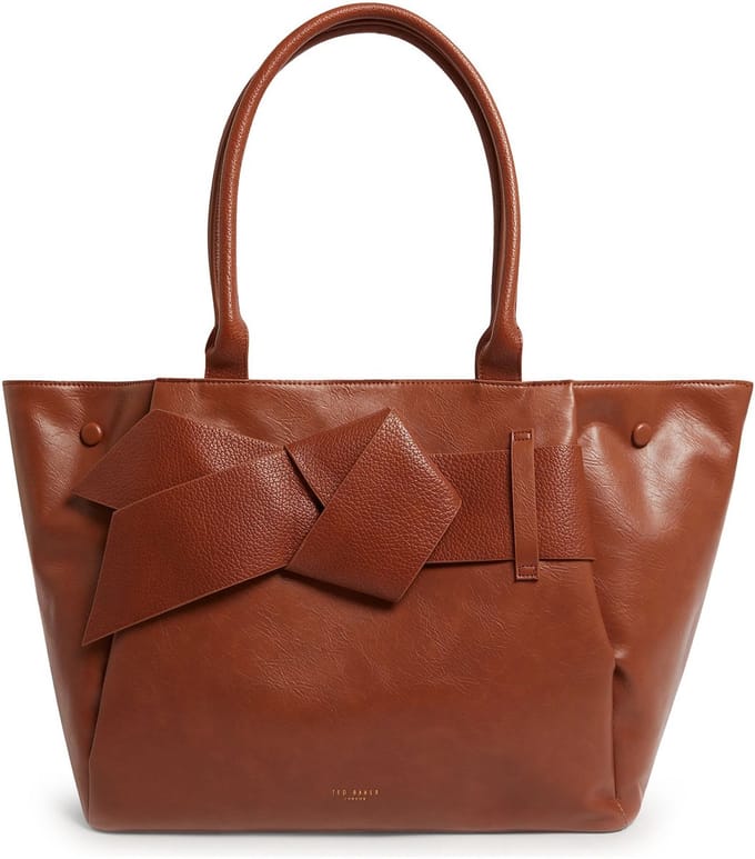 Ted Baker shopper Sophian Knot Bow Extra Large Tote Tan bruine