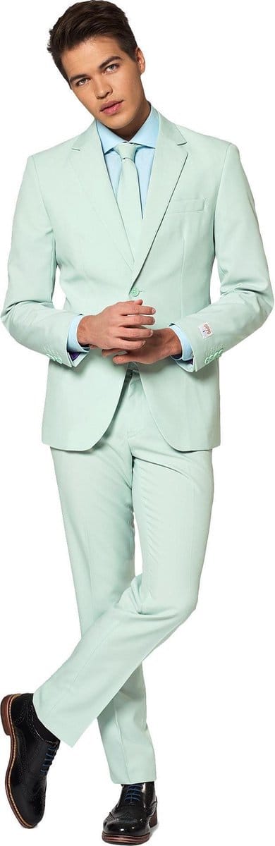 OppoSuits Magic Mint - Heren Pak - Kostuum - Mintgroen - Thema Feest - Maat 52