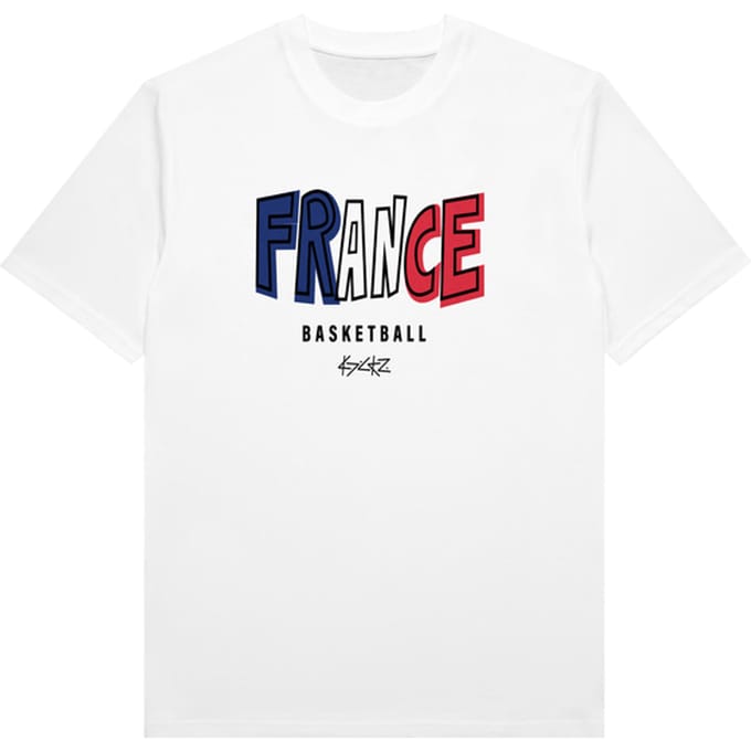 Kickz Frankrijk Basketball T-shirt Wit