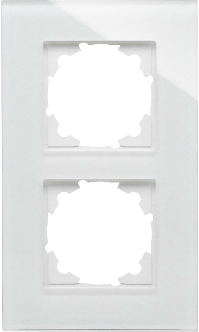 Kopp 405402001 Afdekking Frame 2-voudig HK 07, Athenis Wit (glanzend)