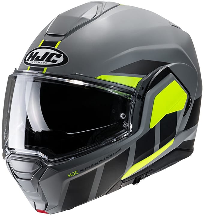 Hjc I100 Beis Grijs Geel MC3HSF Systeemhelm - Helm