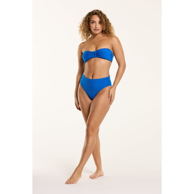 Shiwi Zoe Bikini Set Check Structure Electric Blue Check Taglia: 34 | Bikini Outlet | Donna | Blu