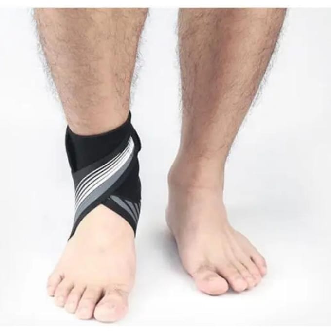 1 Support de Cheville Actif Réglable Entorse Compression Cheville Left  S grise