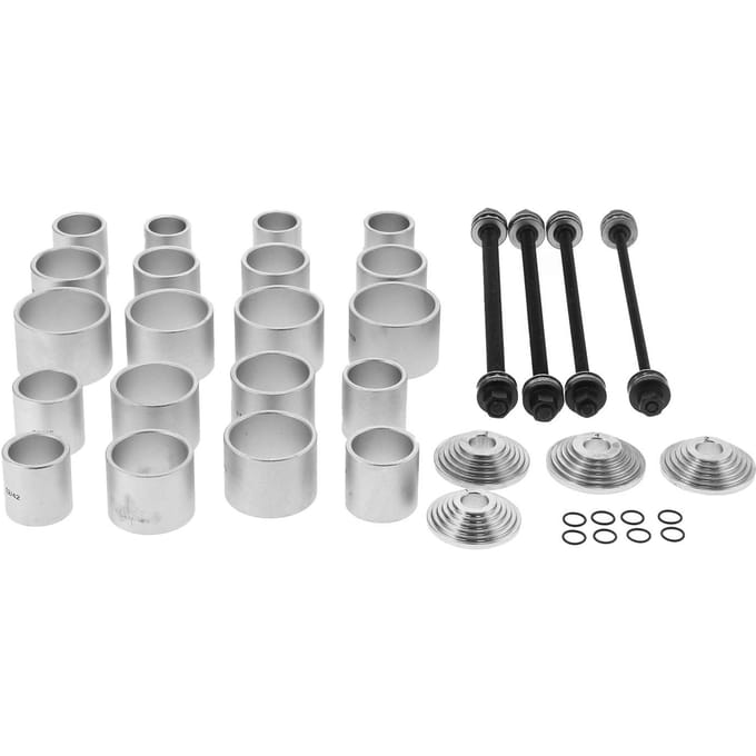 Kit 28 pièces Douilles d'extraction et d'insertion Retirer les bagues Cales Roulements Joints Acier au carbone Professionnel gray