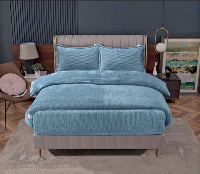 Beau Maison Sherpa Flanel Easy Dekbed - 240x220cm - Petrol