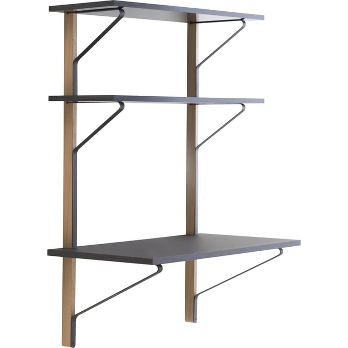 Artek Kaari wandplank drie planken met bureau - 100 cm