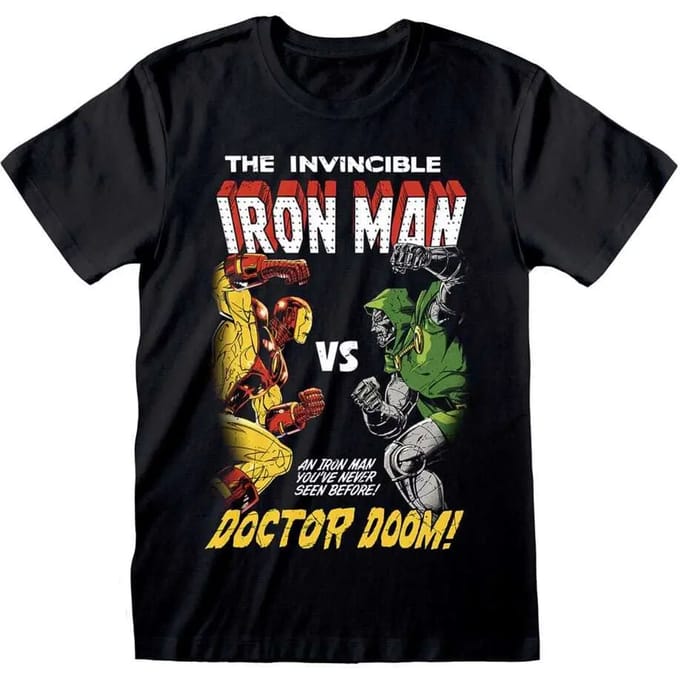 Marvel Comics Iron Man vs Doom Heren T-shirt - zwart - M