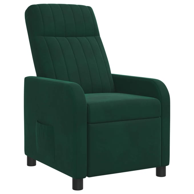 vidaXL - Recliner - Donkergroen - fluweel