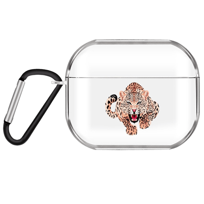 Comfycase Transparant Tijger Design AirPods Pro 1/2 Hoesje Transparant