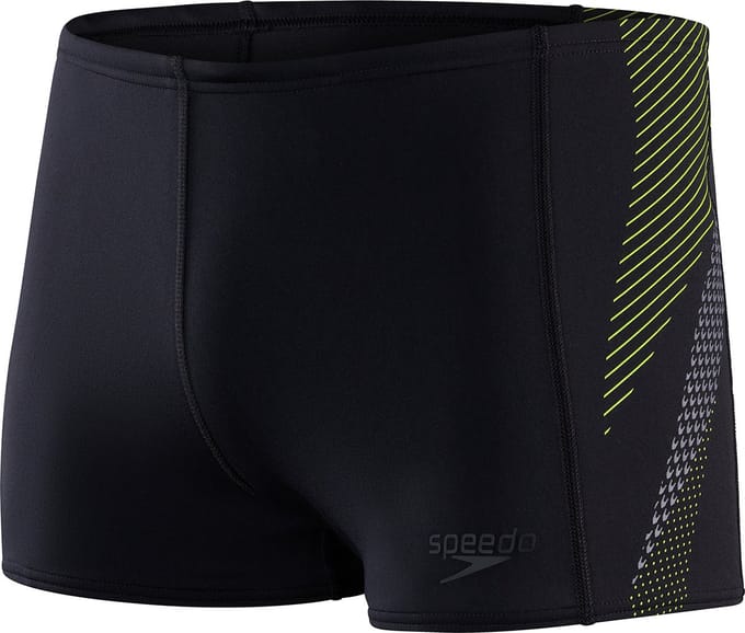 Speedo - maat 7/XL - Tech Panel Aquashort Heren - Zwart / Groen