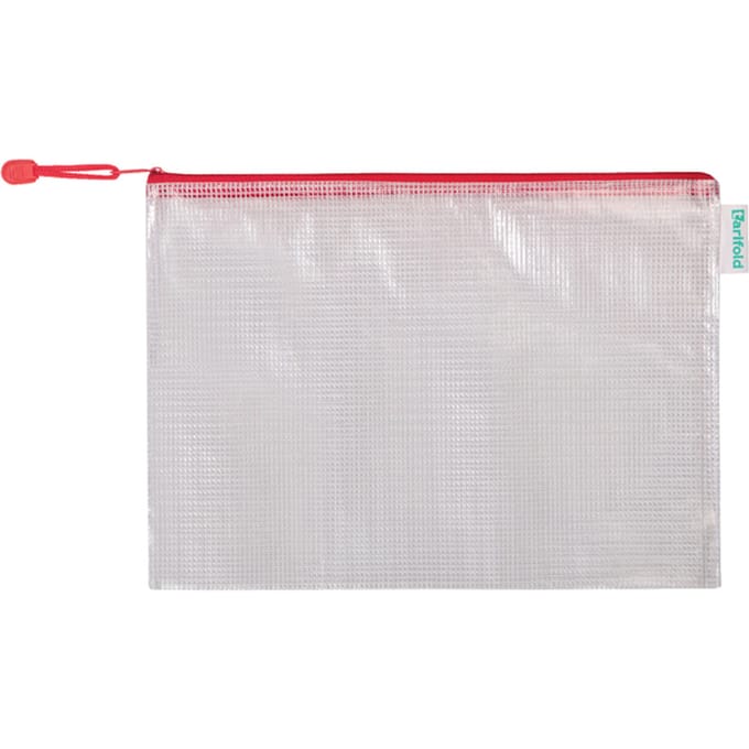 Opbergtas Tarifold met rits 330x240mm PVC rood