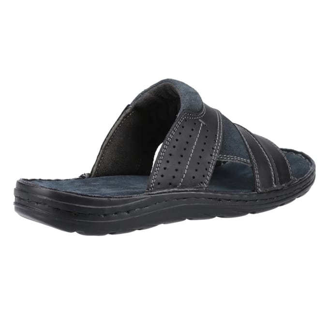 Hush Puppies Heren Archer Leren Muiltjes (Zwart)