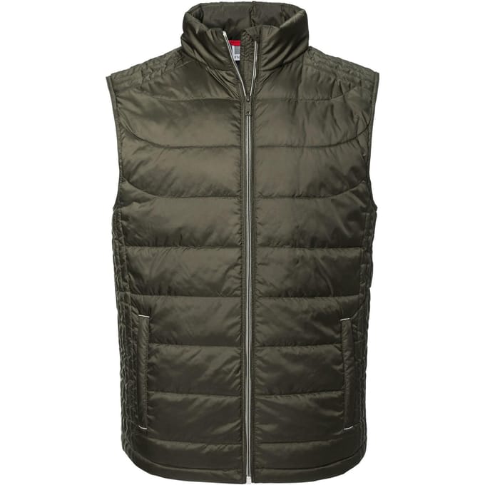 Russell Heren Nano Gewatteerde Bodywarmer (Donkere Olijf)