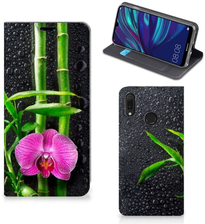Huawei Y7 hoesje Y7 Pro (2019) Smart Cover Orchidee