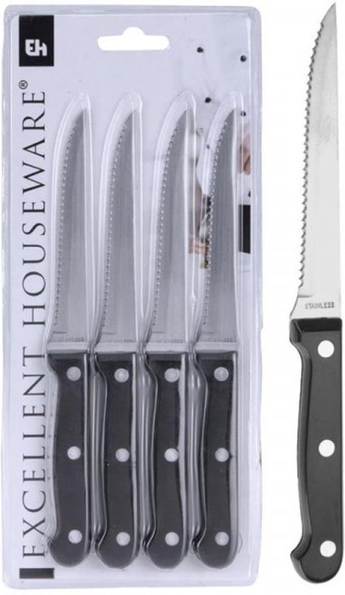 Excellent Houseware Steakmessenset 4-delig