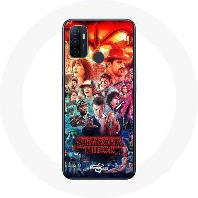 Coque pour Oppo A53 Stranger Things Teaser Saison 4 Affiche Personnages Art