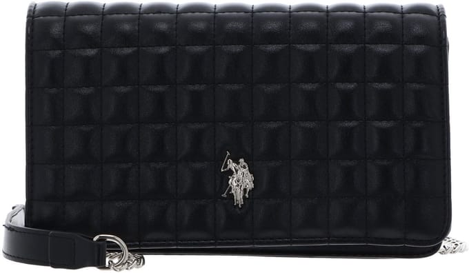 U.S. POLO ASSN. schoudertas Ceremony Quilted Flap Bag Black zwart