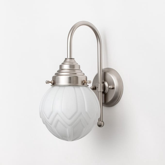 Wandlamp Victory Meander Matnikkel - Art Deco Trade