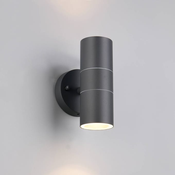 Trio Lighting Buitenwandlamp Turia, antraciet, hoogte 16 cm, metaal