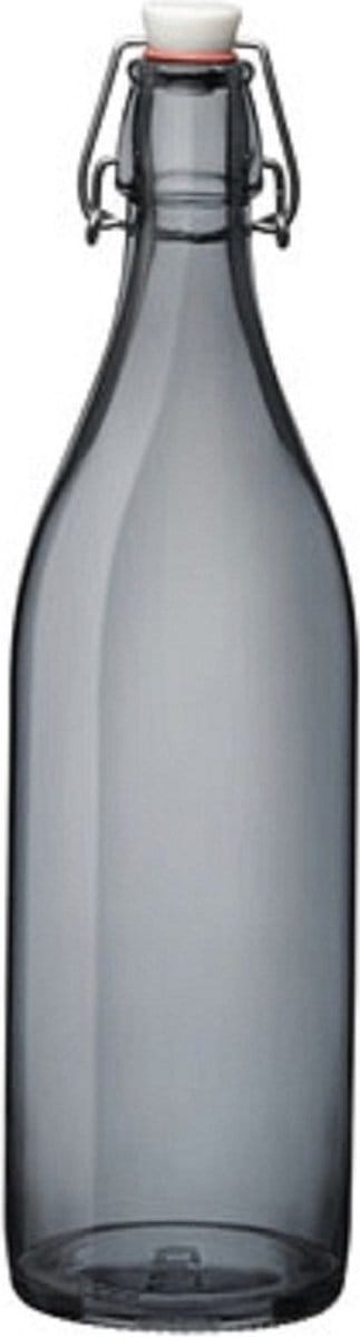 Waterfles met grijze beugeldop