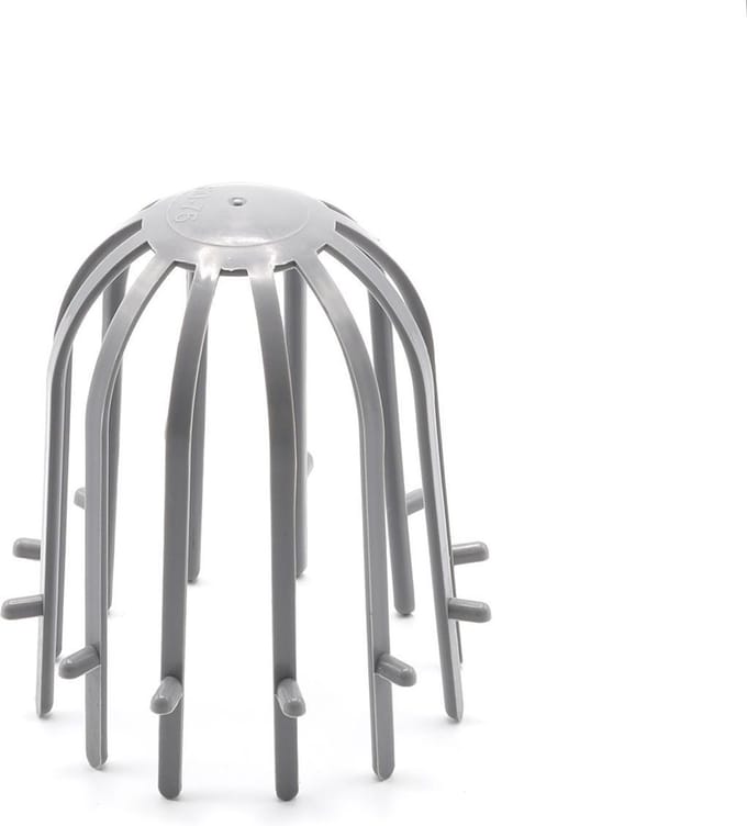 VoorVentilatie kunststof bladvanger - Ø 60-75 mm - grijs