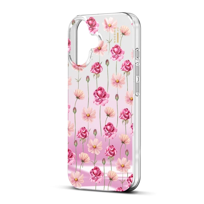 iDeal of Sweden Mirror Case geschikt voor Apple iPhone 16 - Rose Blush Floral