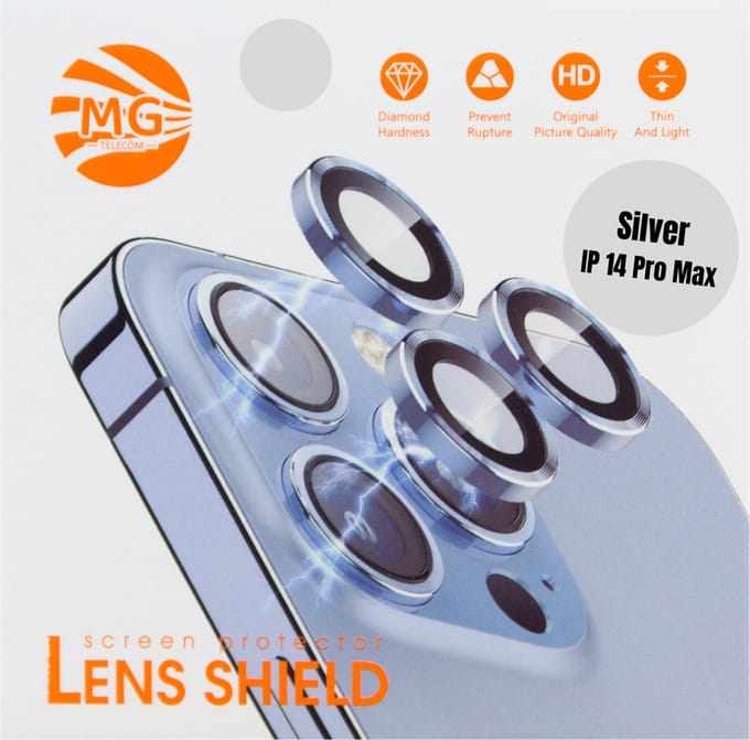 geschikt voor iPhone 14 Pro Max Camera Lens Protector - Zilver - Eenvoudige Installatie - Camera Protector iPhone 14 Pro Max - Roestvrij Staal - Gehard Glas - Screenprotector