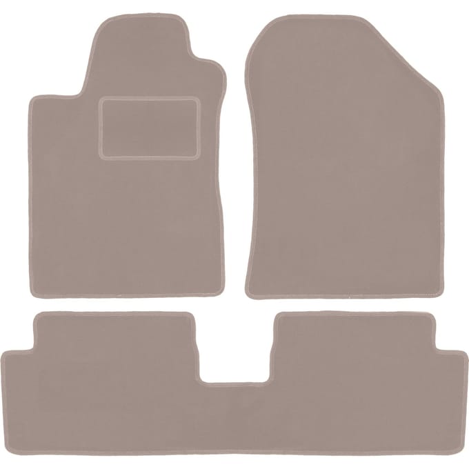 Beige veloursmatten voor: Toyota Corolla Verso II minivan (2004-2009)