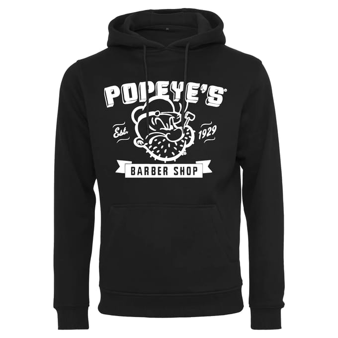 Merchcode Popeye - Popeye Barber Shop Hoodie/trui - S - Zwart