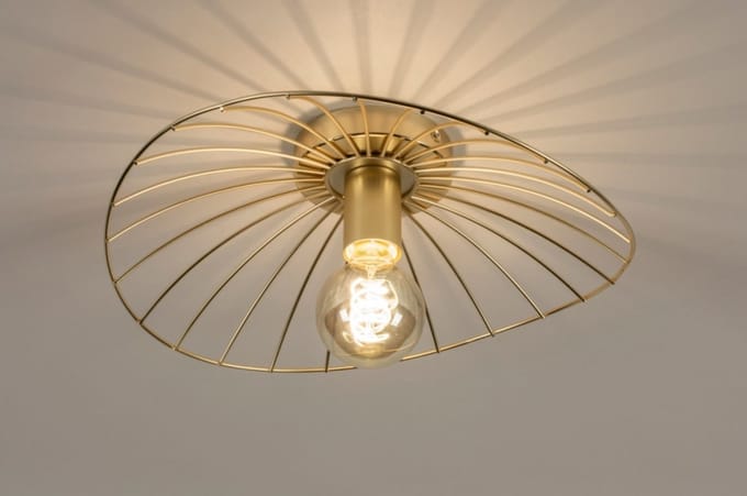 Lumidora Plafondlamp 74651 - Plafonniere - FABRIANO - E27 - Goud - Messing (kleur) - Metaal - ⌀ 39 cm