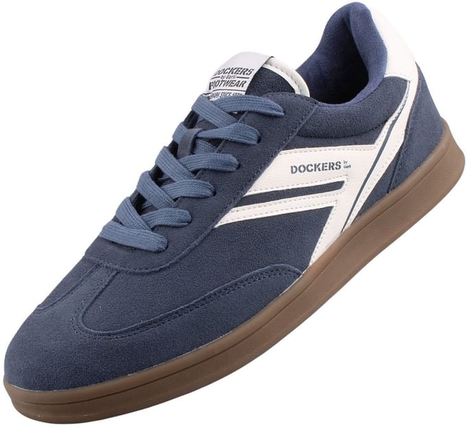 Dockers by Gerli heren leren sportschoenen blauw
