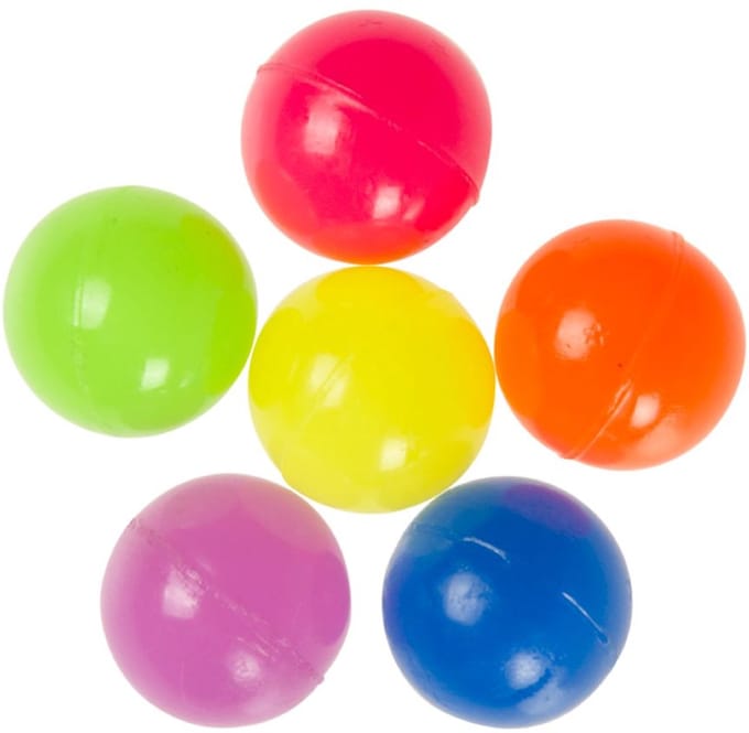 Duckiez stuiterbal Neon 32Mm - 50 stuks