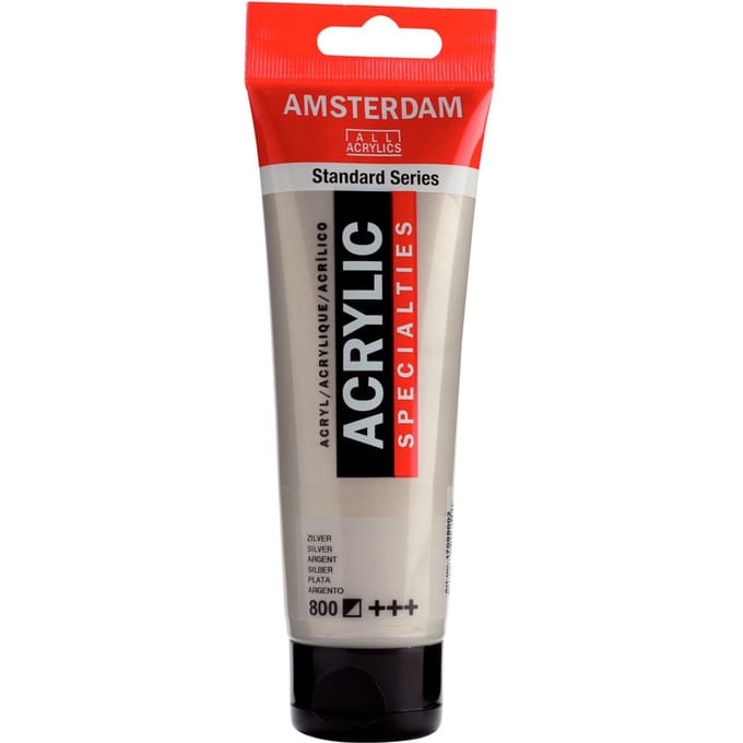 Amsterdam Standard Series Acrylverf Tube 120 ml Zilver 800