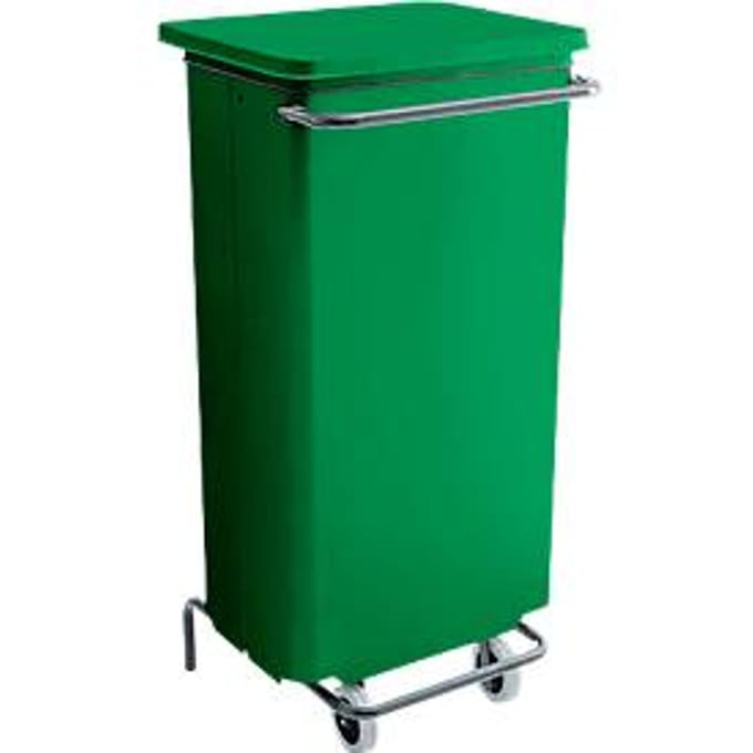 Afvalbak Conticolor - met pedaal - van metaal - 110L - groen