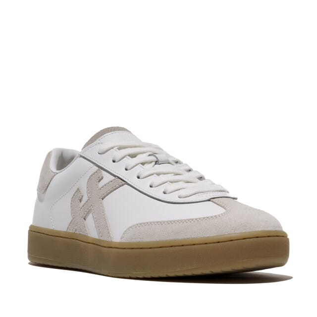 FitFlop FitFlop The Dash T-Toe Leather/Suede Sneakers WIT - Maat 36