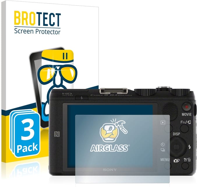 Screenprotector 3 Stuks voor Sony Cyber-Shot DSC-HX60V Beschermglas transparant