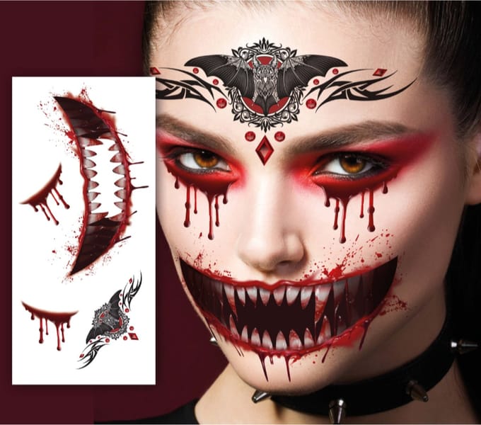 Fiestas Guirca - Vampire face tattoo
