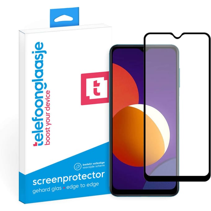 Samsung Galaxy M12 screenprotector gehard glas Edge to Edge