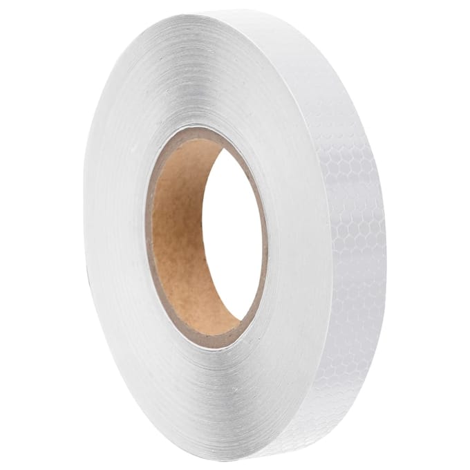 vidaXL - Reflecterende - tape - 2,5 - cm - x - 50 - m - PVC - wit