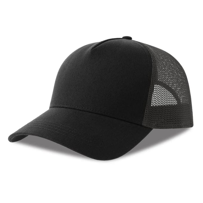 Atlantis Headwear Rapper Cotton-S Cap AT535 - Black/Dark Grey - One size