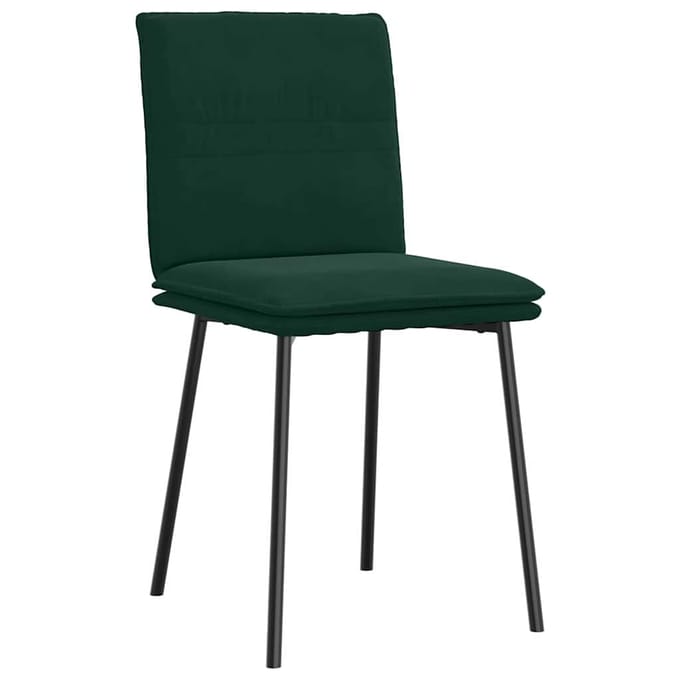 vidaXL Eetkamerstoelen 6 st fluweel donkergroen
